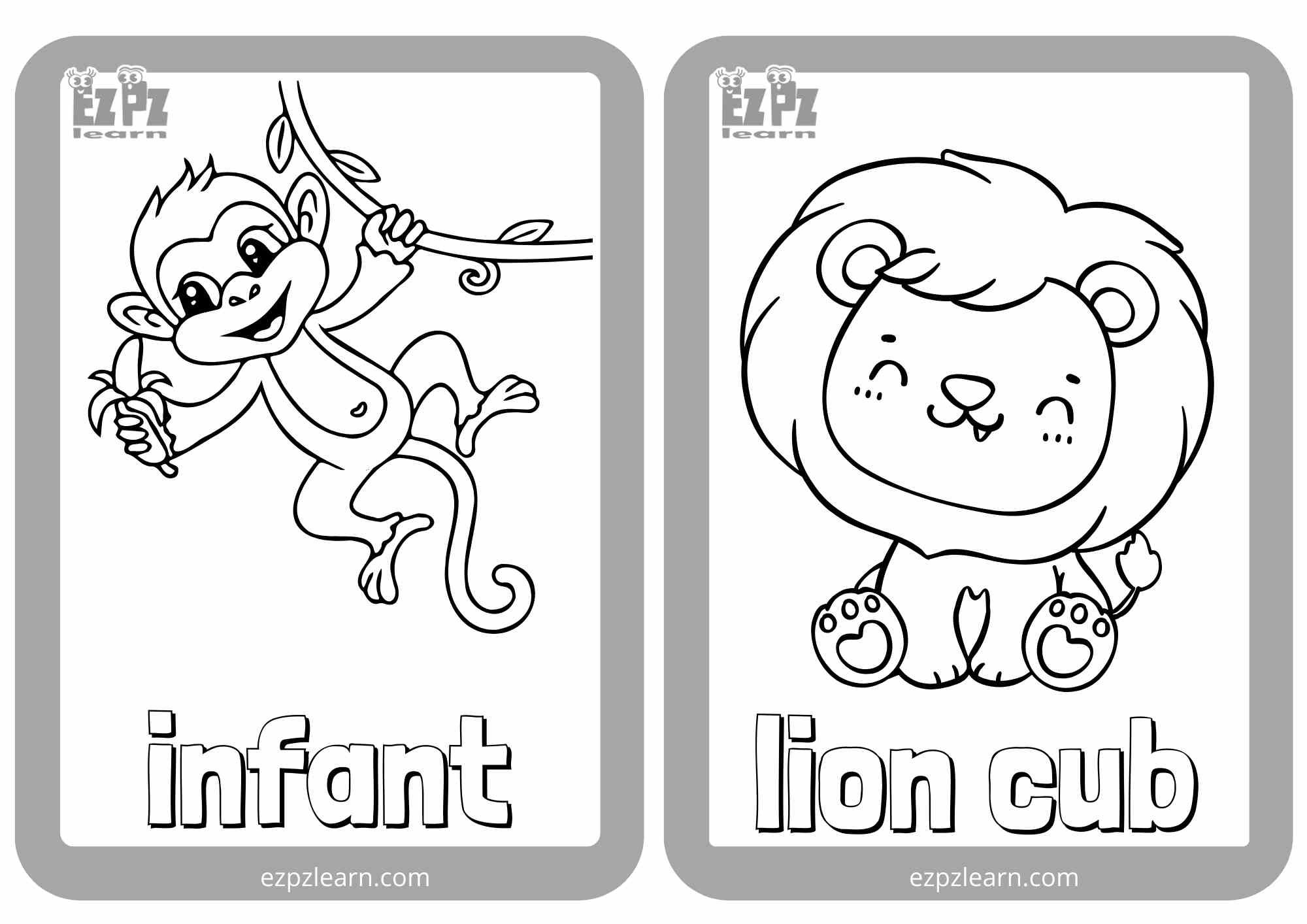 baby-animals-half-page-flashcards-for-coloring-great-for-kindergarten